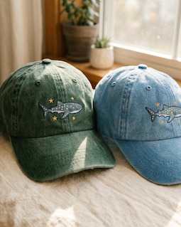 Embroidered Whale Shark Baseball Hat: Cozy Hat, Ocean Lover Gift